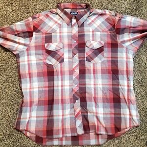Wrangler Cowboy Cut Regular X Long Tails Men's Size 19x35 Striped Pearl Snap